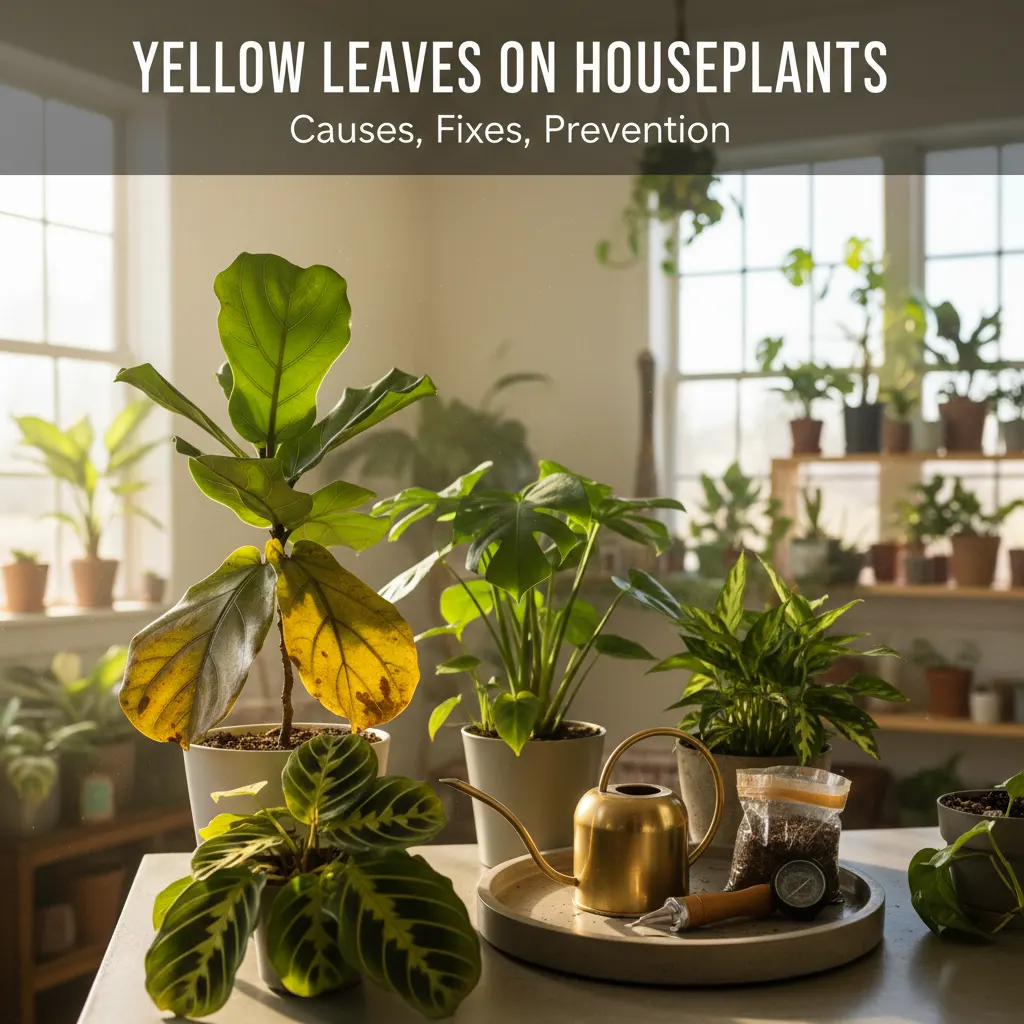 Yellow Leaves on Houseplants: Causes, Fixes, Prevention