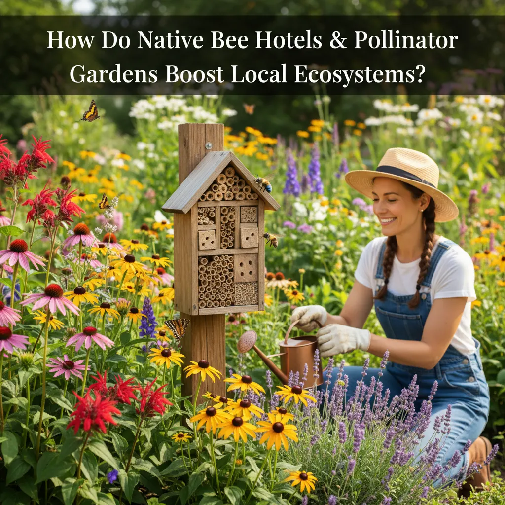 How Native Bee Hotels Help Pollinator Gardens